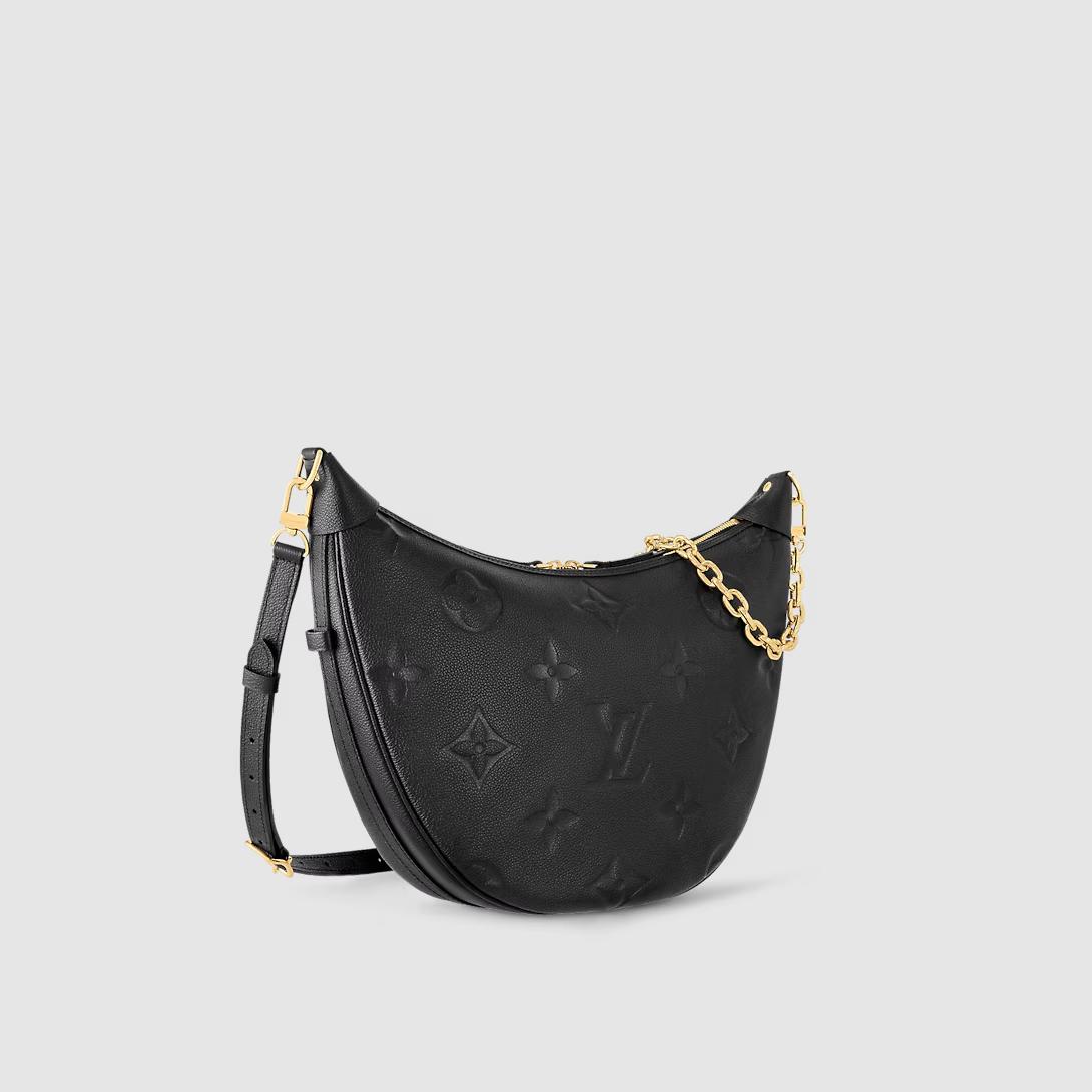 Túi Louis Vuitton Loop Hobo Monogram Empreinte Nữ Đen